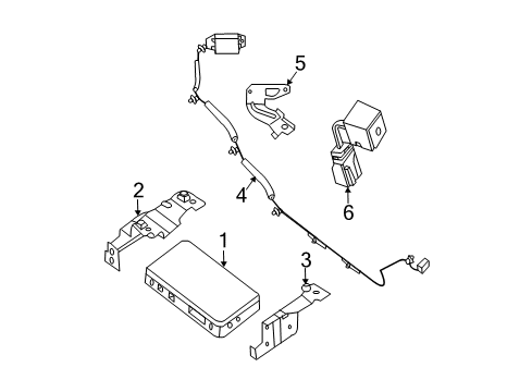 2011 Nissan Maxima Communication System Components Power Control Unit-Telephone Diagram for 28383-ZY71A