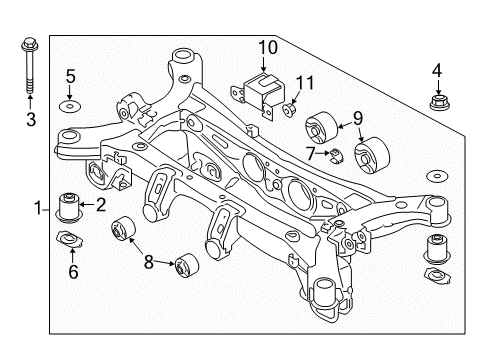2016 Hyundai Santa Fe Suspension Mounting - Rear Stopper-Lower Diagram for 55485-2W200
