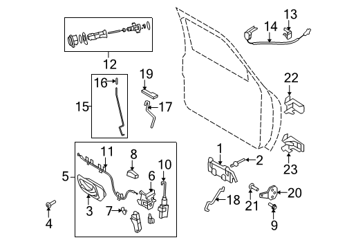 2007 Ford Ranger Door & Components Window Regulator Diagram for 6L5Z-1023200-BA