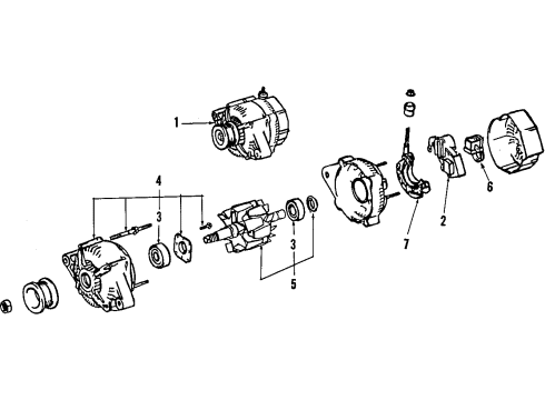 2002 Toyota Corolla Alternator, Starter Alternator Diagram for 27060-0D010-84