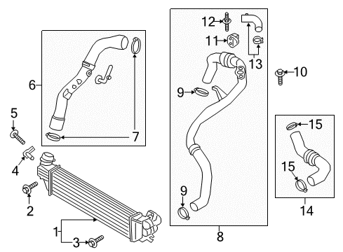 2018 Lincoln Continental Intercooler Intercooler Diagram for G3GZ-6K775-A