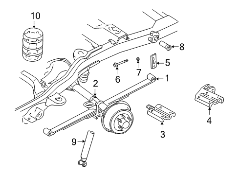 1997 GMC Jimmy Rear Suspension Rear Spring Assembly Diagram for 15225514