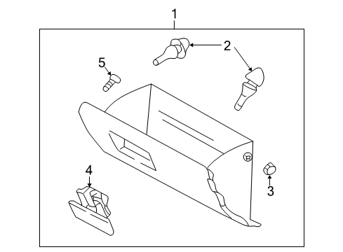 2003 Kia Rio Glove Box Bumper-Glove Box Diagram for 84793-3E000