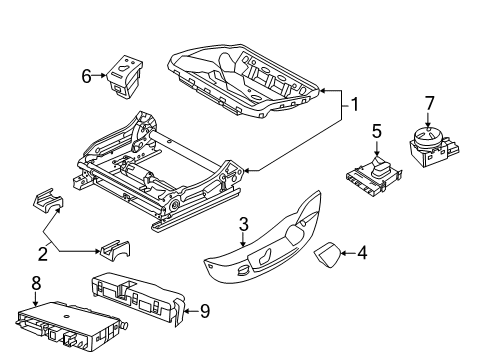 2017 Chrysler 300 Heated Seats Bracket-Seat Diagram for 68159141AA
