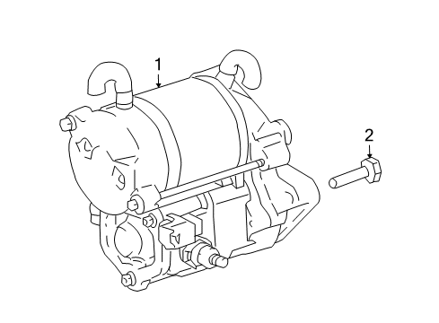 2009 Lexus RX350 Starter Starter Bolt Diagram for 90080-11251