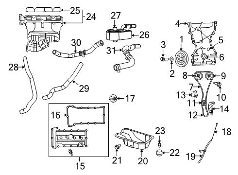 2012 Dodge Journey Filters Connector-Engine Oil Cooler Diagram for 4884758AB