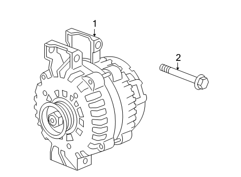 2006 Hummer H3 Alternator Alternator Diagram for 15826975