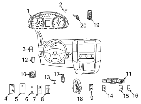 2007 Dodge Sprinter 3500 Heated Seats Pad-Heater Diagram for 68010846AA