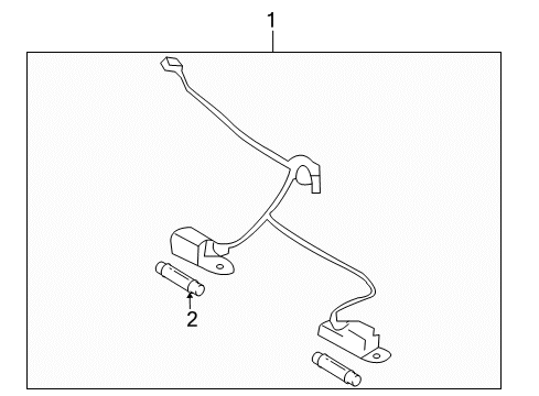 2013 Hyundai Genesis Coupe Bulbs Lamp Assembly-License Plate Diagram for 92501-2M000