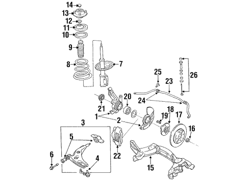 1996 Ford Escort Front Brakes Lower Control Arm Diagram for F5CZ3078B