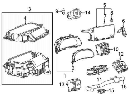 2022 Lexus NX450h+ Cluster & Switches, Instrument Panel SWITCH, PUSH START Diagram for 89611-78020