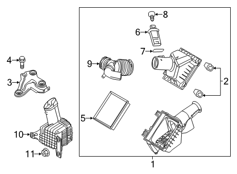 2011 Mercury Milan Powertrain Control Resonator Diagram for AE5Z-9600-G