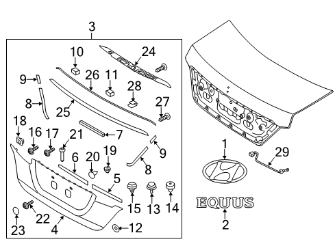 2015 Hyundai Equus Parking Aid Back & Blind Unit Assembly Diagram for 95770-3N060