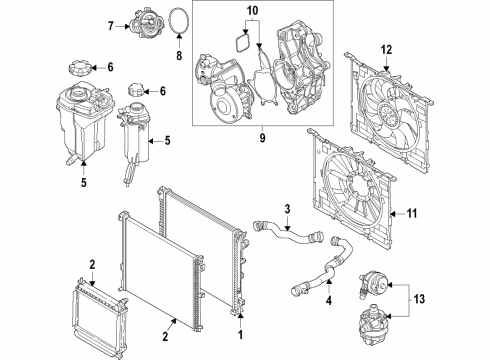 2021 BMW M3 Turbocharger RADIATOR Diagram for 17118095283