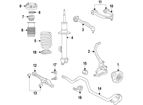 2014 Dodge Charger Front Suspension Components, Lower Control Arm, Upper Control Arm, Stabilizer Bar Cushion-STABILIZER Bar Diagram for 4782684AB