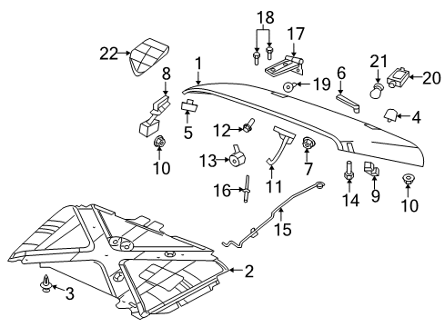 2007 Jeep Wrangler Hood & Components Screw-Pan Head Diagram for 6104136AA