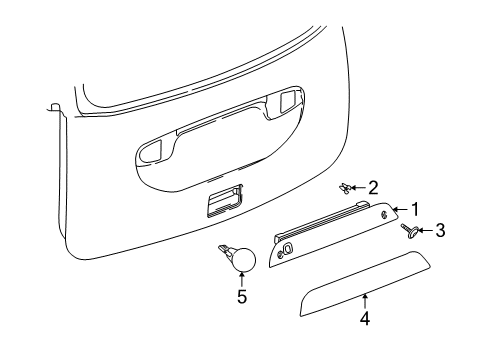 2004 Saturn Vue High Mount Lamps Lamp Asm, High Mount Stop Diagram for 10367401