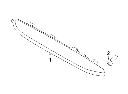 2019 Hyundai Santa Fe High Mount Lamps Lamp Assembly-Hms Diagram for 92700-S1000