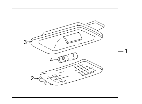 2002 GMC Sierra 3500 Interior Trim - Cab Lamp Asm, Dome & Reading (Neutral Medium) *Neutral Diagram for 15765710