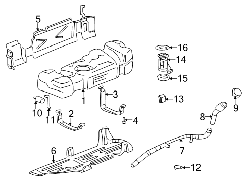 2004 Buick Rainier Filters Filler Pipe Diagram for 15131043