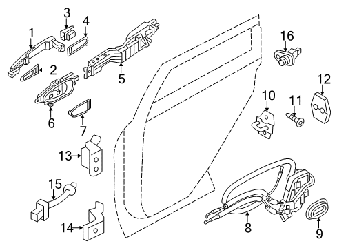 2019 Infiniti QX80 Switches Grip-Outside Diagram for H2640-1A60C