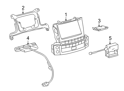 2015 Lexus LX570 Navigation System Components Multi-Display Assy Diagram for 86110-60191