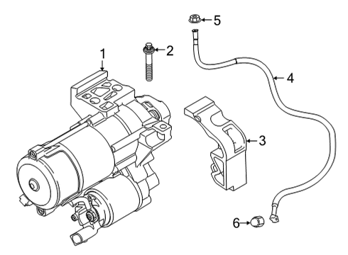 2021 Toyota GR Supra Starter Starter Diagram for 28100-WAA05