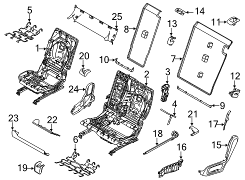 2021 BMW X5 Second Row Seats EMERGENCY RELEASE, LEFT Diagram for 52209474483