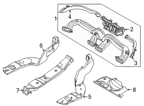 2021 Kia K5 Ducts Cover Assembly-Under Diagram for 97285L3000