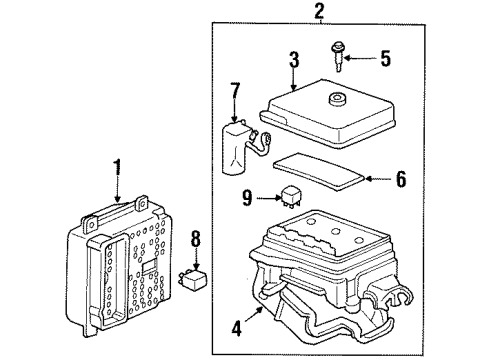 1999 Oldsmobile Cutlass Anti-Lock Brakes Block Asm-Instrument Panel Wiring Harness Junction Diagram for 10372893