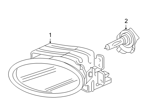 2007 Acura TSX Bulbs Foglight Unit, Passenger Side Diagram for 33901-SEC-A01