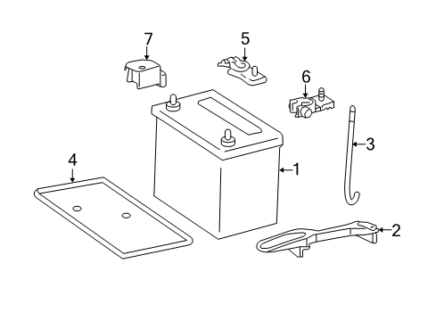 2019 Lexus LX570 Battery INTERST.GR27FBATTERY Diagram for 00544-MF27F-710