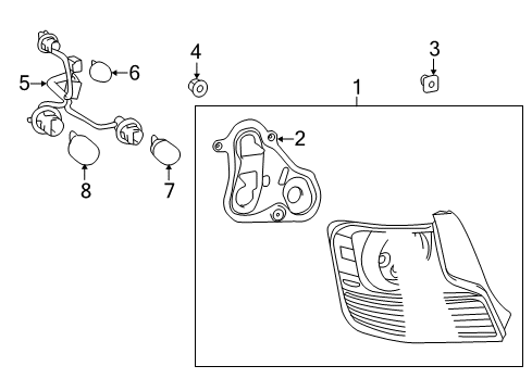 2016 Scion tC Bulbs Socket & Wire Diagram for 81555-21330