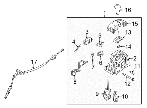 2017 Hyundai Veloster Gear Shift Control - AT Wiring Assembly Diagram for 46783-2V100