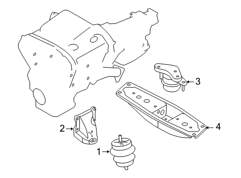 2010 Nissan 370Z Engine & Trans Mounting Insulator-Engine Mounting, Front Diagram for 11220-1EA0A
