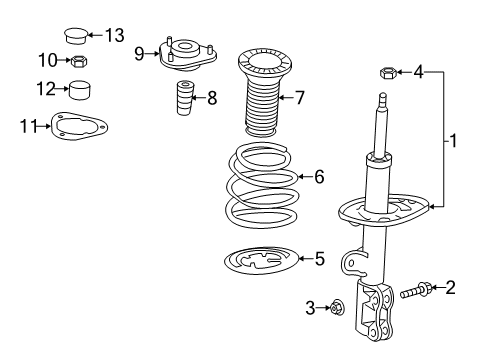 2018 Lexus NX300 Struts & Components - Front Spring, Coil, Front Diagram for 48131-78100