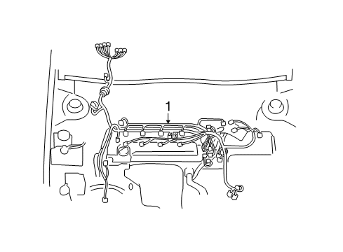 2007 Toyota Solara Wiring Harness Engine Harness Diagram for 82121-06B40