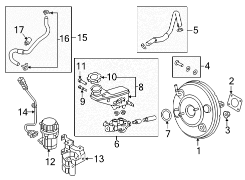 2019 Hyundai Elantra GT Hydraulic System Booster Assy-Brake Diagram for 59110G3100