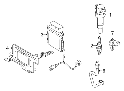 2014 Kia Forte Koup Ignition System Engine Ecm Control Module Diagram for 391062B733