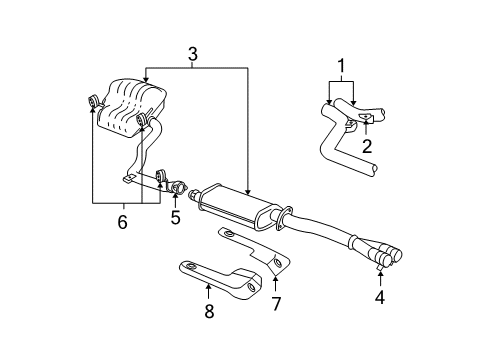 2007 Dodge Magnum Exhaust Components Catalytic Converter Diagram for 4578441AB