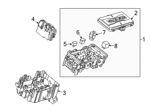 2019 Buick Regal Sportback Fuse & Relay Fuse Diagram for 84070922
