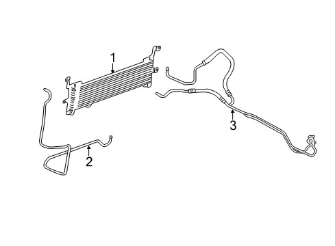 2014 Cadillac CTS Oil Cooler Hose & Tube Assembly Diagram for 20977540