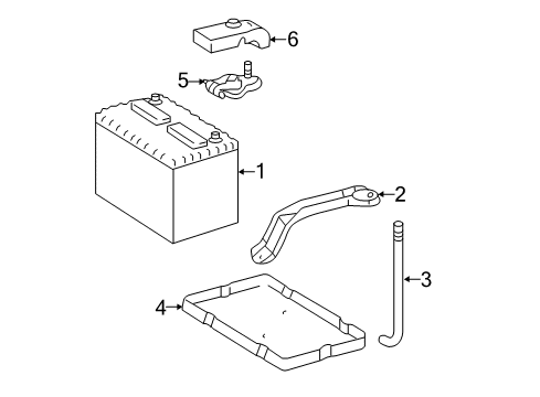 2016 Toyota Avalon Battery Battery Diagram for 28800-AA041