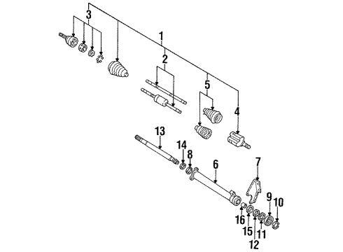 1993 Chevrolet Lumina Axle Shaft - Front Front Wheel Drive Shaft Kit Diagram for 26019843