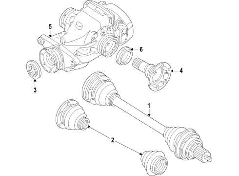 2016 BMW X6 Rear Axle, Axle Shafts & Joints, Differential, Drive Axles, Propeller Shaft Rear Prop Propeller Drive Shaft Diagram for 26108693406