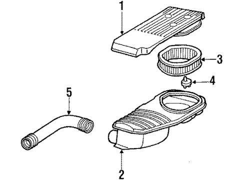 1984 Plymouth Reliant Filters Sensor-Air Cleaner Temp Diagram for 4131147