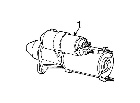 1996 Saturn SL2 Starter Starter Asm Diagram for 19260748