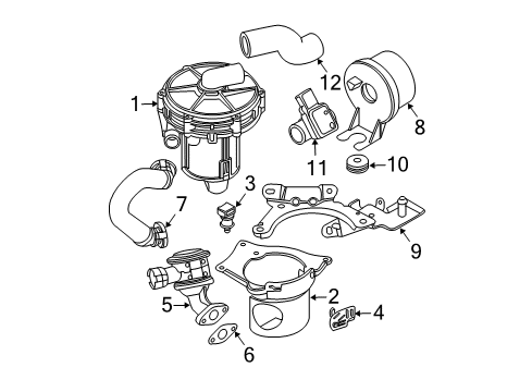 2005 BMW 325Ci Emission Components Sucking Jet Pump With Lines Diagram for 11617515362