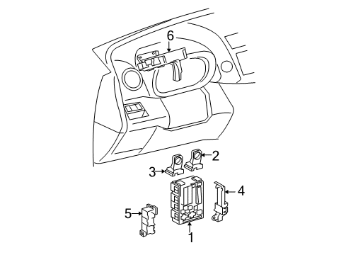 2010 Toyota RAV4 Electrical Components Junction Block Upper Bracket Diagram for 82673-42090