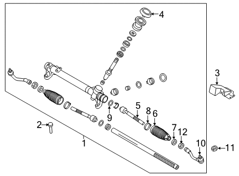 2019 Hyundai Sonata Steering Gear & Linkage Joint Assembly-Inner Ball Diagram for 57724-C1100